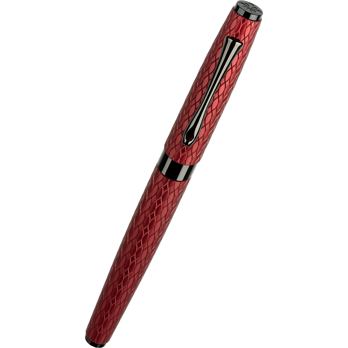 Diplomat Cobra Fountain Pen – Burgundy Red Guilloche-Pen Boutique Ltd