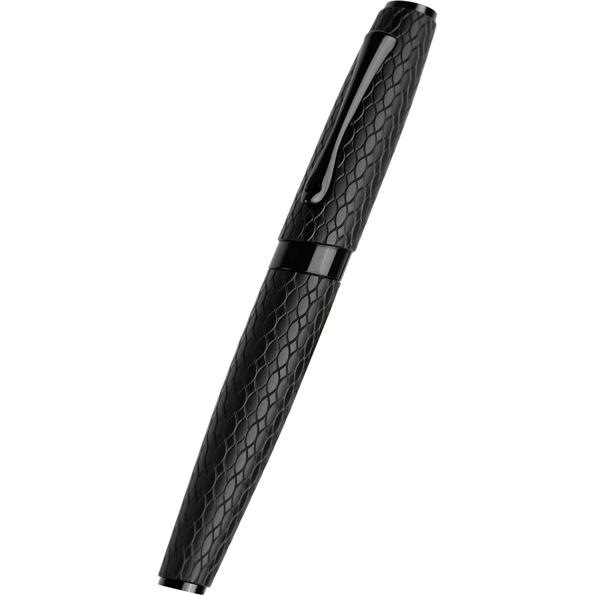 Diplomat Cobra Fountain Pen – Matte Black Guilloché - Pen Boutique Ltd