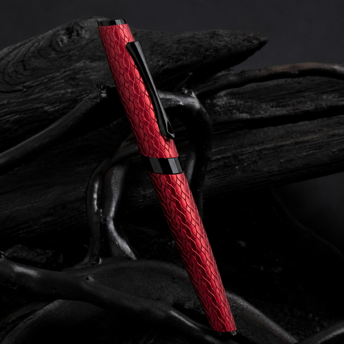 Diplomat Cobra Rollerball Pen – Burgundy Red guilloche-Pen Boutique Ltd