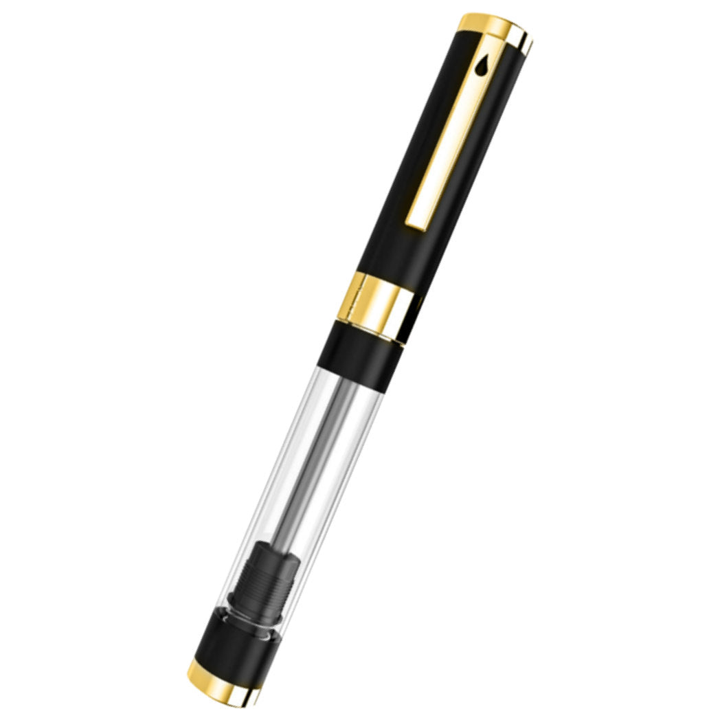 Diplomat Nexus Demo Fountain Pen - Black - Gold Trim - 14K (Limited Edition)-Pen Boutique Ltd