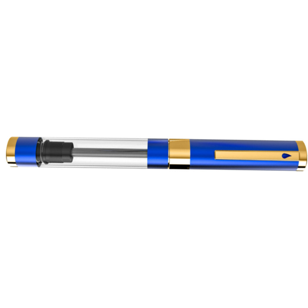 Diplomat Nexus Demo Fountain Pen - Blue - Gold Trim - 14K (Limited Edition)-Pen Boutique Ltd