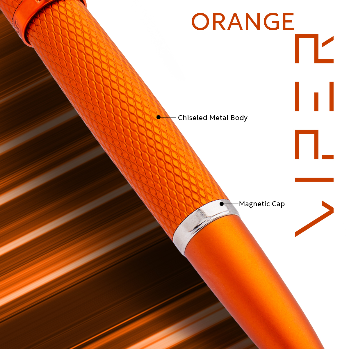 Diplomat Viper Fountain Pen - Orange-Pen Boutique Ltd