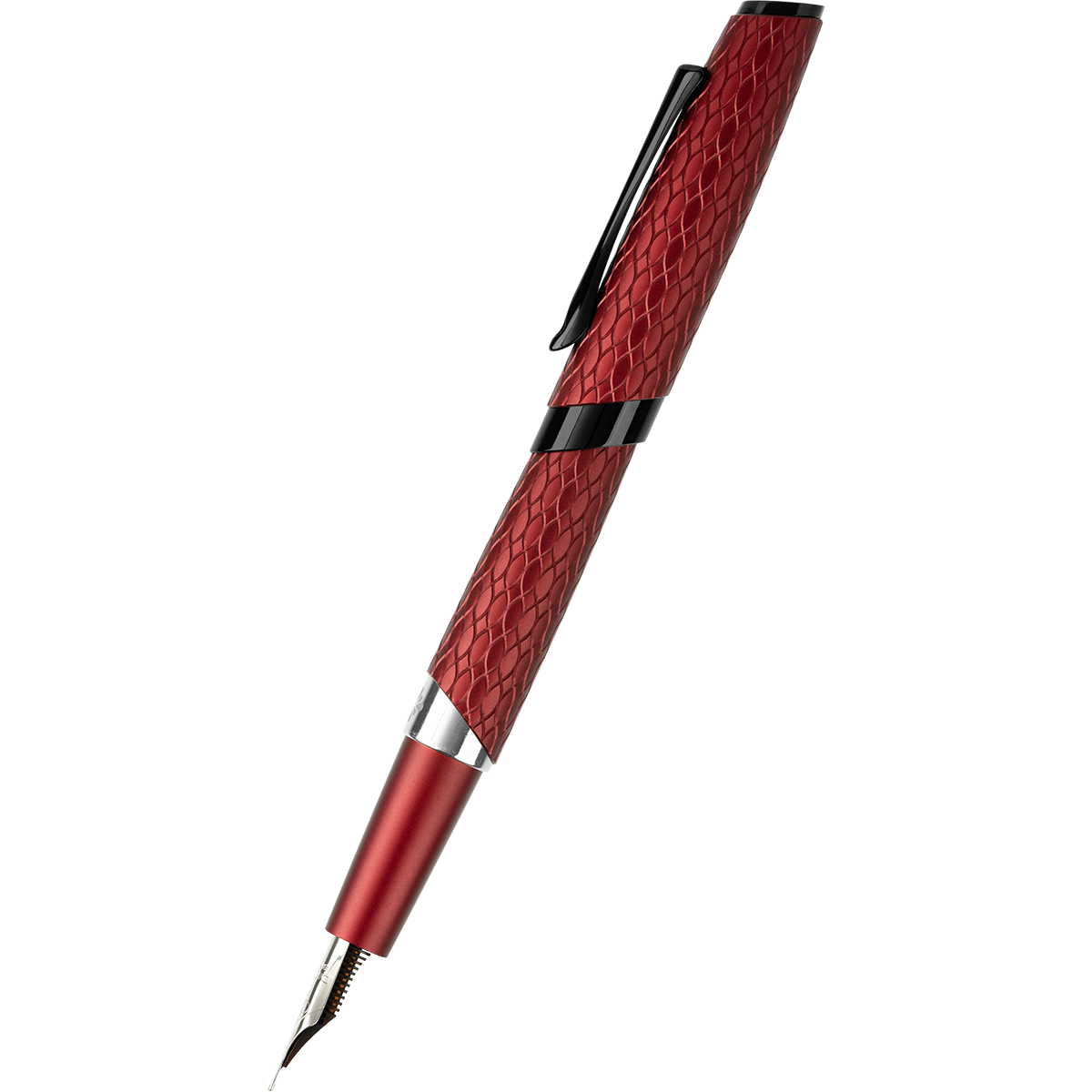 Diplomat Cobra Fountain Pen – Burgundy Red Guilloche-Pen Boutique Ltd