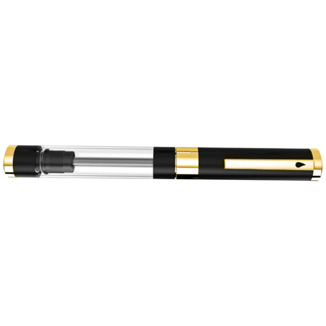 Diplomat Nexus Fountain Pen - Black - Gold Trim - 14K-Pen Boutique Ltd