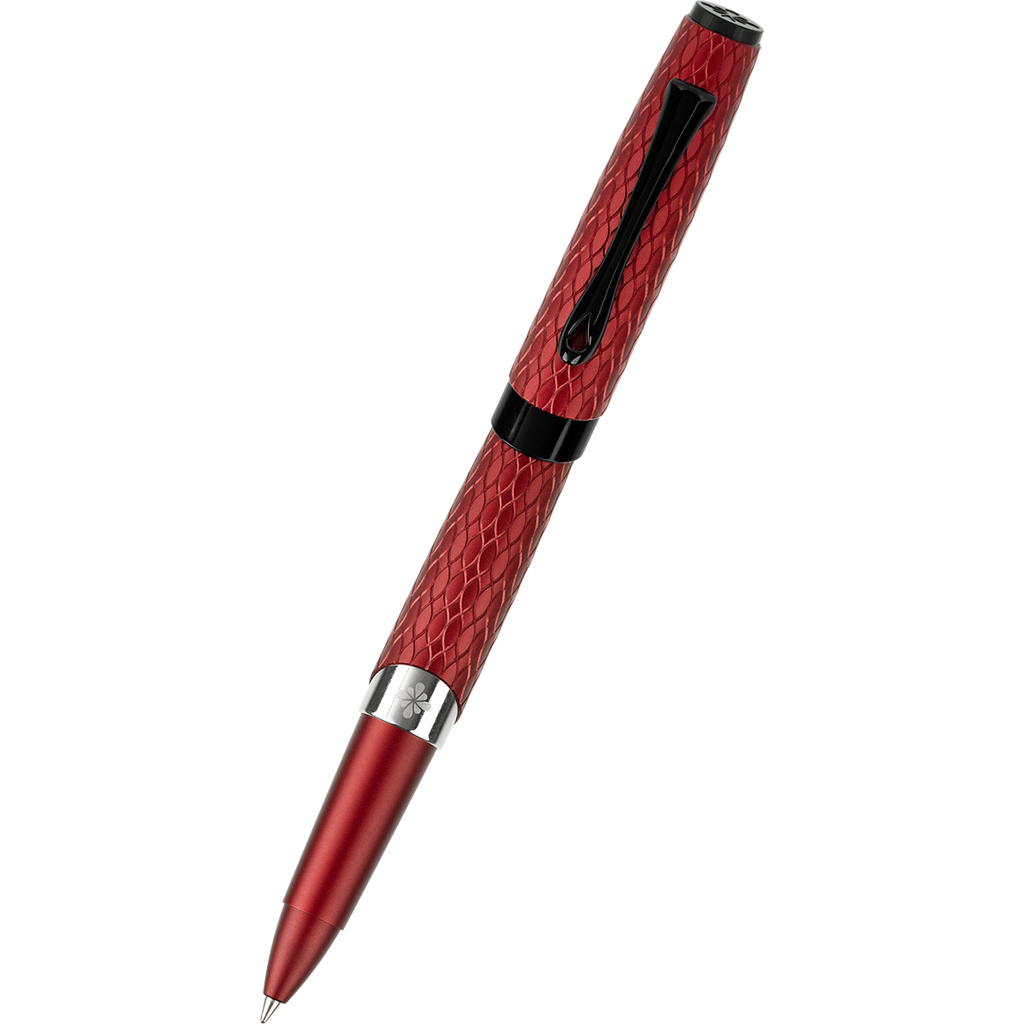Diplomat Cobra Rollerball Pen – Burgundy Red Guilloche