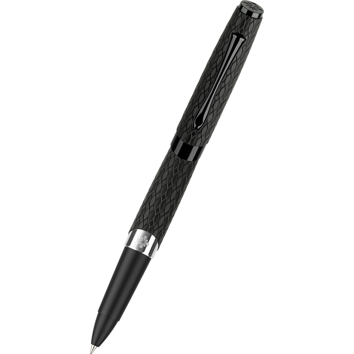 Diplomat Cobra Rollerball Pen – Matte Black Guilloché