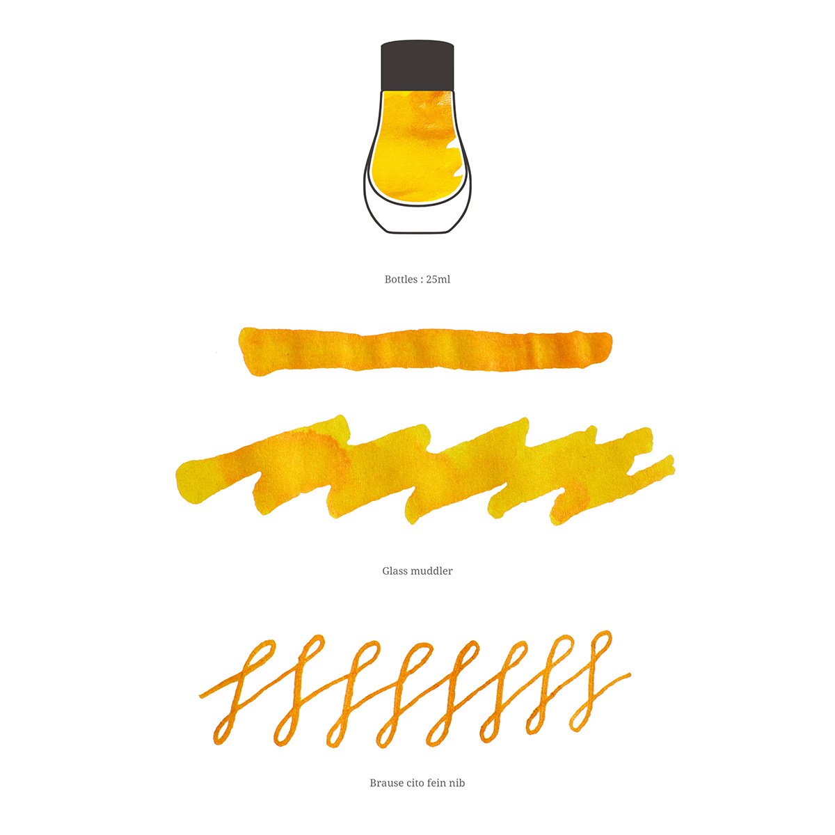 Dominant Industry Standard Ink - Citrus Yellow - 25ml-Pen Boutique Ltd