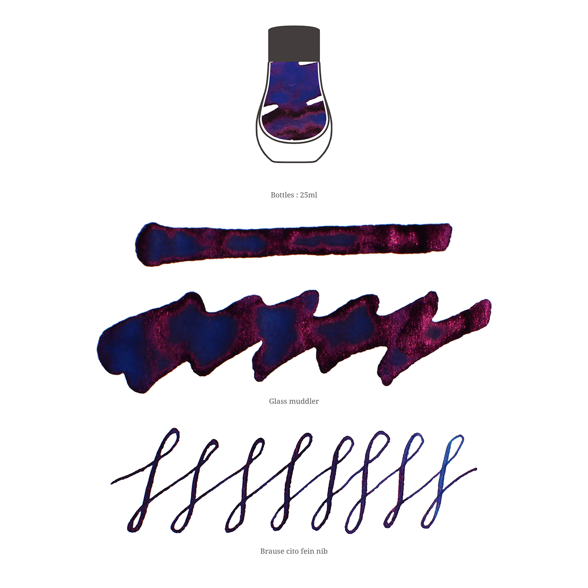 Dominant Industry Standard Ink - Dominant Blue - 25ml-Pen Boutique Ltd