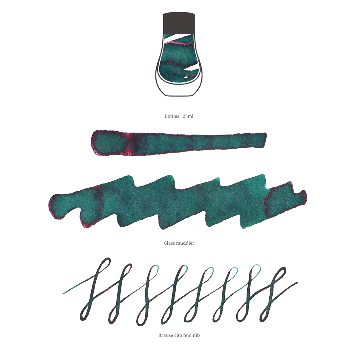 Dominant Industry Standard Ink - Leaf Green - 25ml-Pen Boutique Ltd