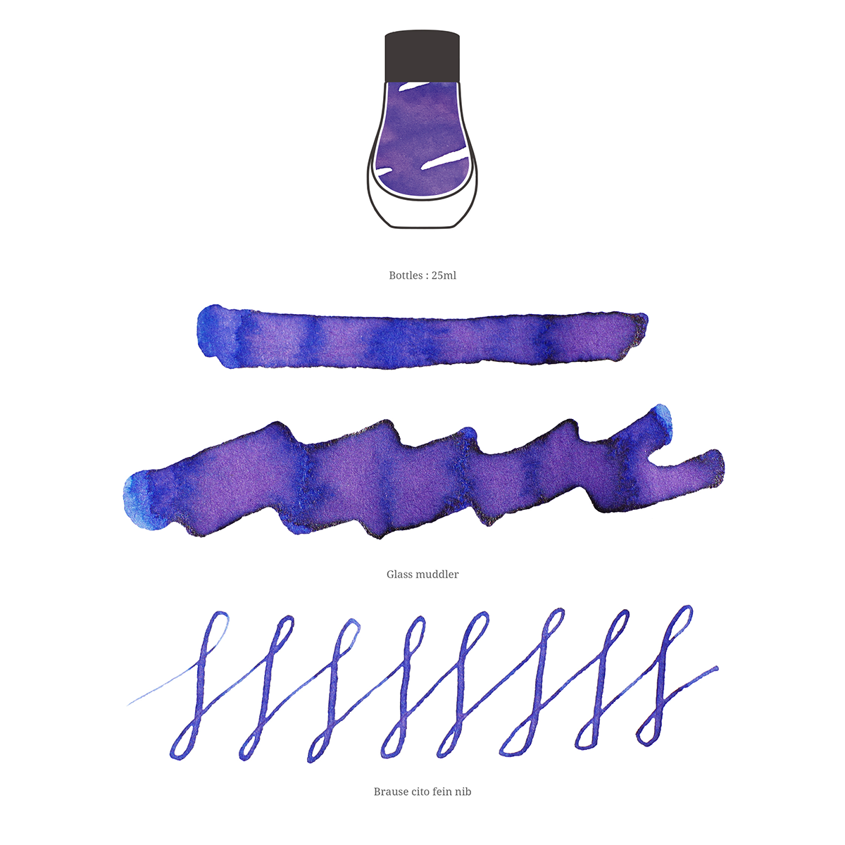 Dominant Industry Standard Ink - Periwinkle Blue - 25ml-Pen Boutique Ltd