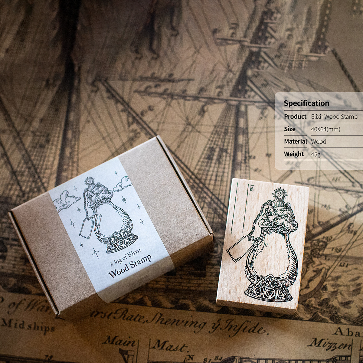 Dominant Industry Wood Stamp - A Log of Elixir-Pen Boutique Ltd