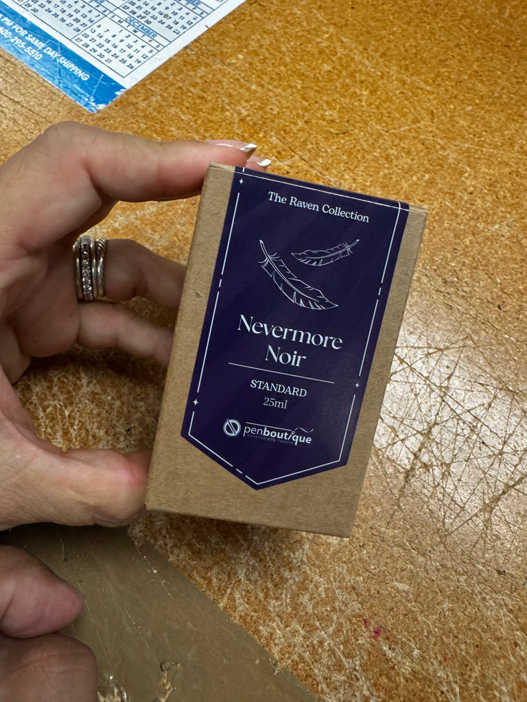 Dominant Industry x Pen Boutique Standard Ink Bottle -  Raven Series - Nevermore Noir