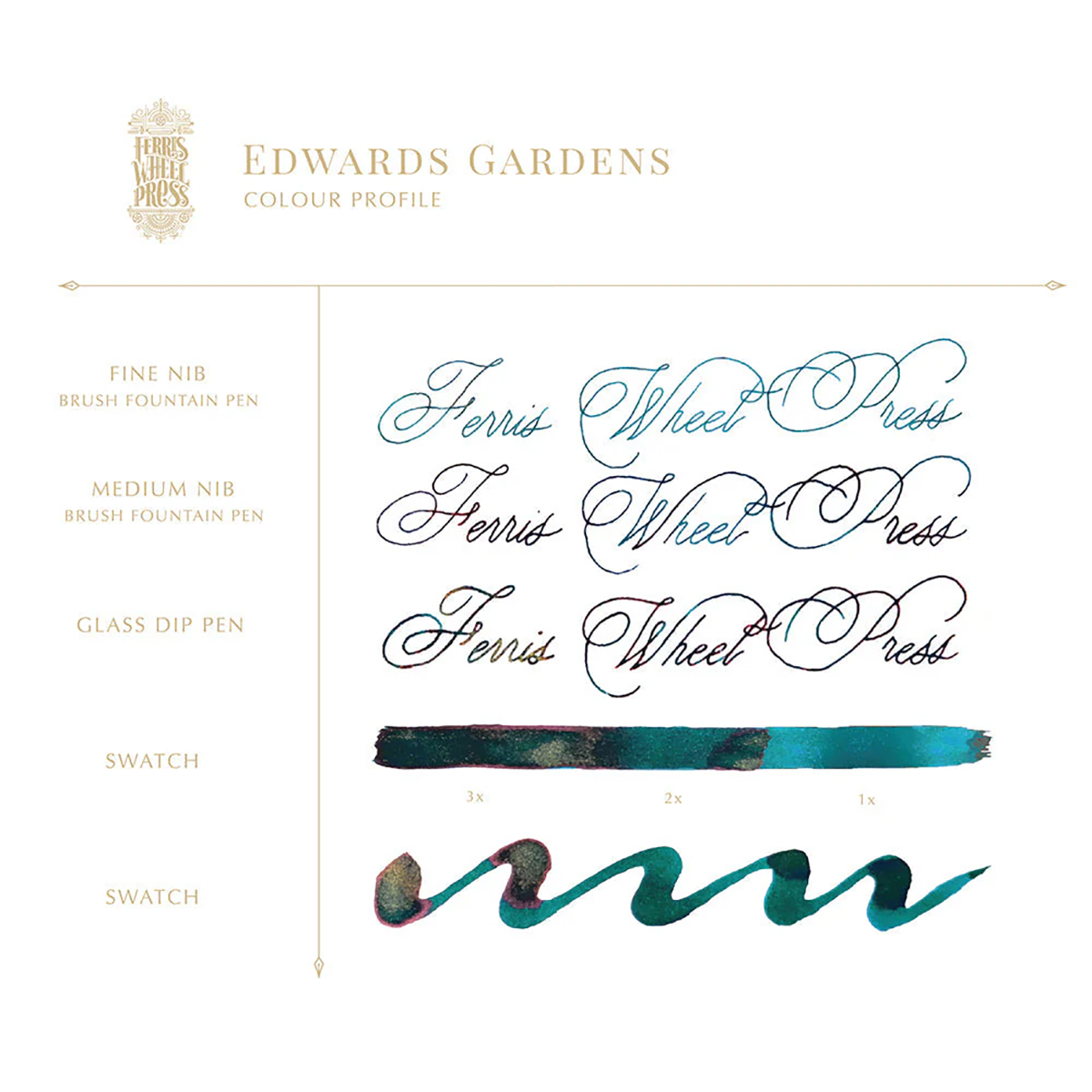 Ferris Wheel Press Ink Bottle - Edwards Gardens - 38ml-Pen Boutique Ltd