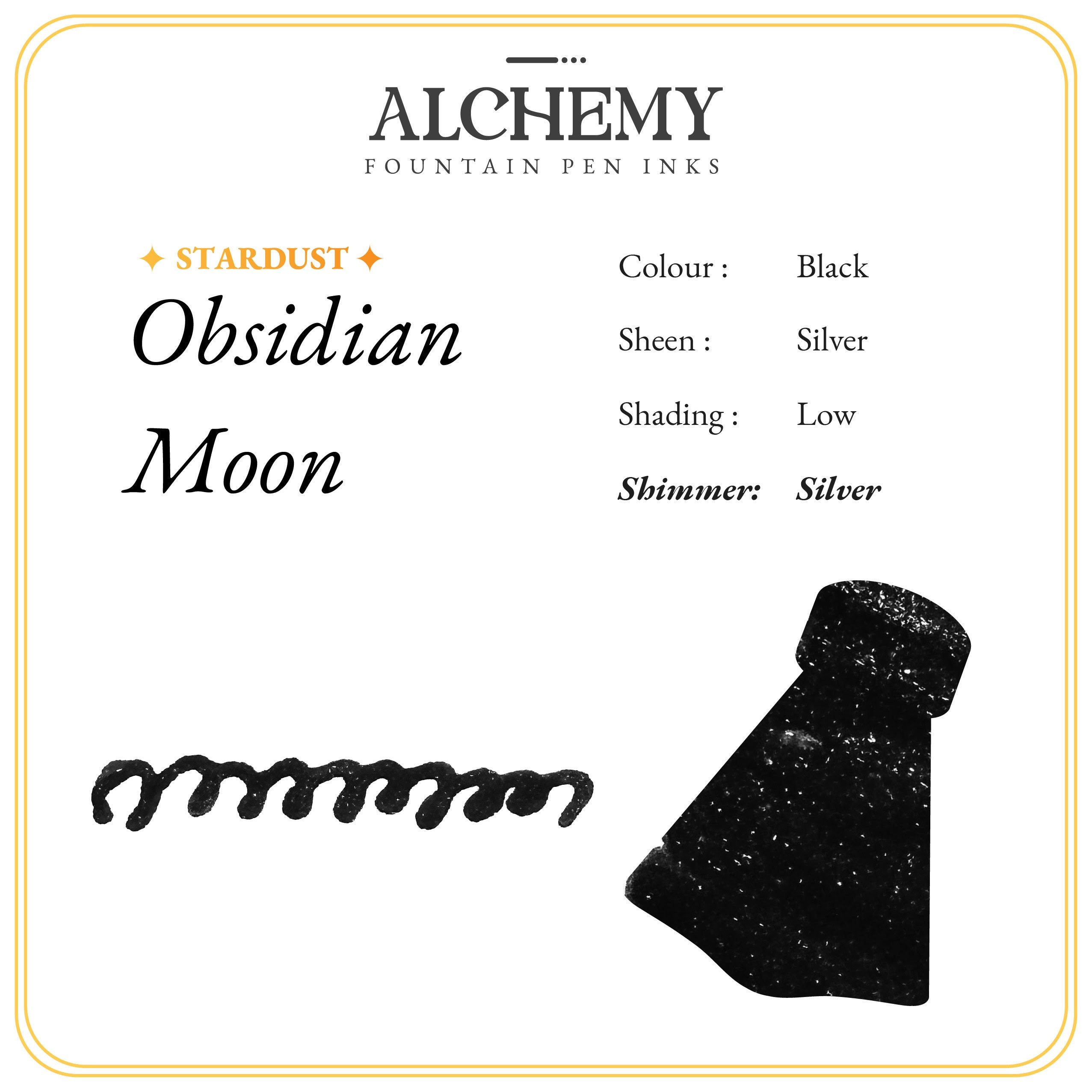 Endless Alchemy Ink - Shimmering Obsidian Moon (Stardust)-Pen Boutique Ltd
