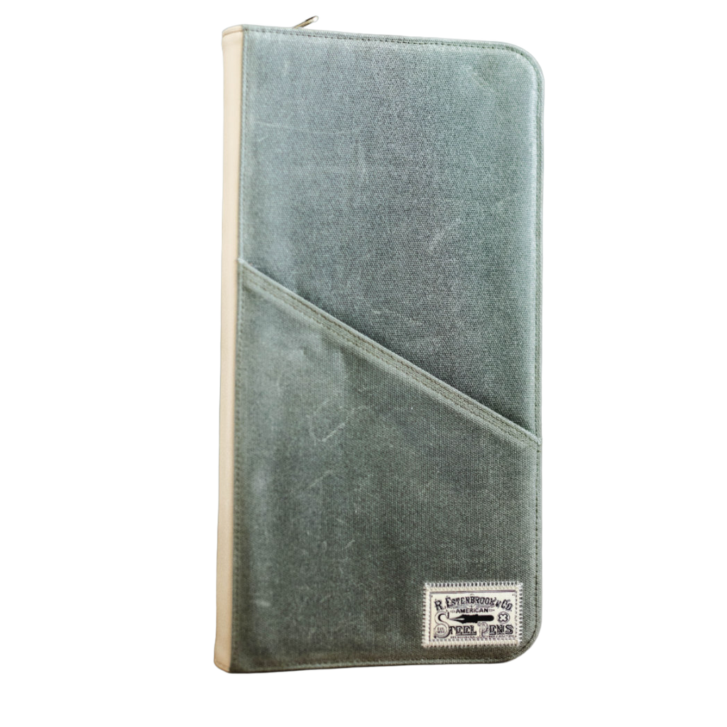 Esterbrook 40pc Zipper Pen Case - Army Green-Pen Boutique Ltd