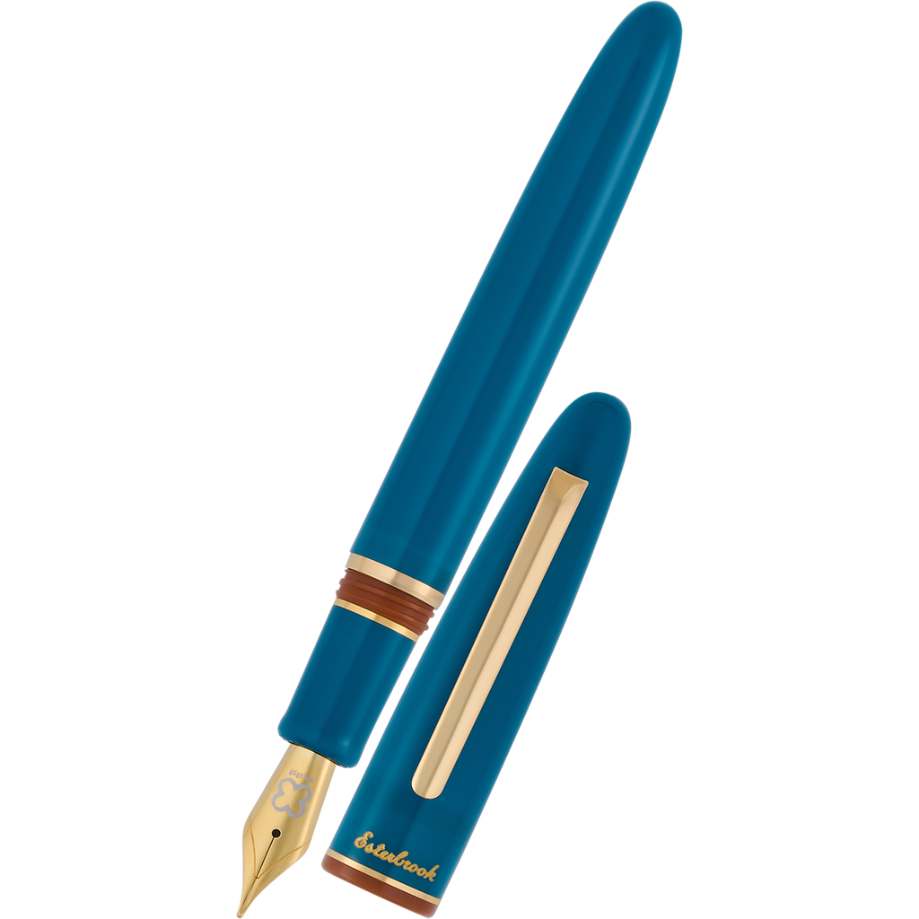Esterbrook Estie Piston Filler Fountain Pen - Back to the Lands Funky Lake - Gold Trim (Seasonal)-Pen Boutique Ltd