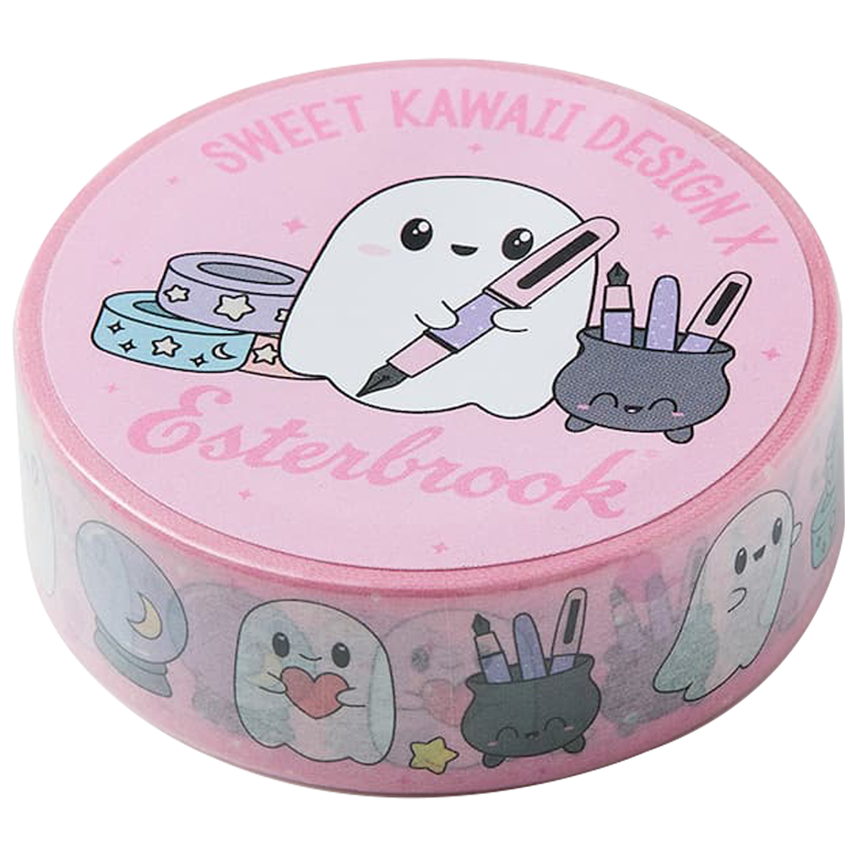 Esterbrook - Little Boo Thing Washi Tape - Pink-Pen Boutique Ltd