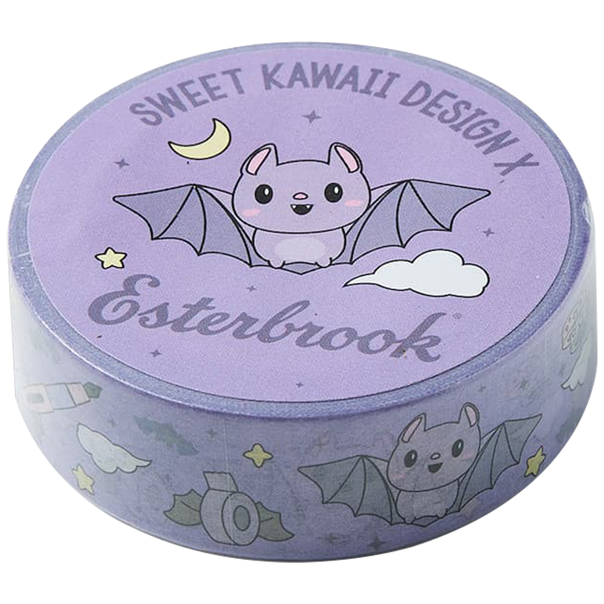 Esterbrook - Simply Batty Washi Tape - Purple-Pen Boutique Ltd