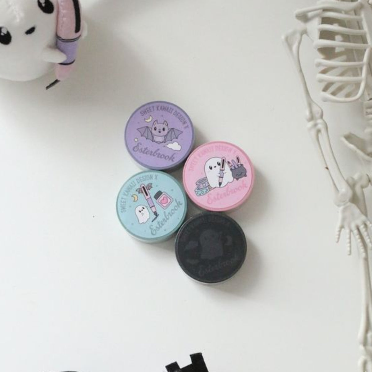 Esterbrook - Sweetly Haunted Washi Tape - Black-Pen Boutique Ltd