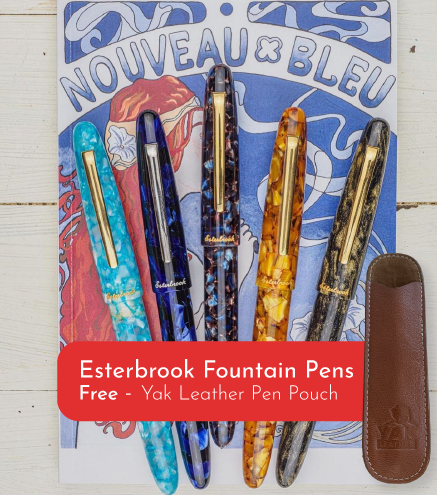 Esterbrook pens - FREE Yak leather pen pouch single