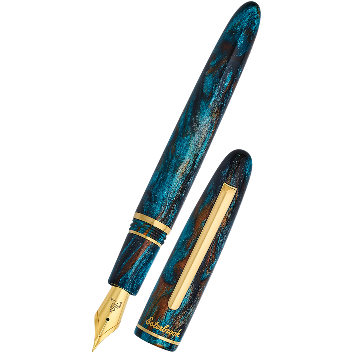 Esterbrook x BUNGUBOX Estie Fountain Pen - The Kachofugetsu Kingfisher-Pen Boutique Ltd
