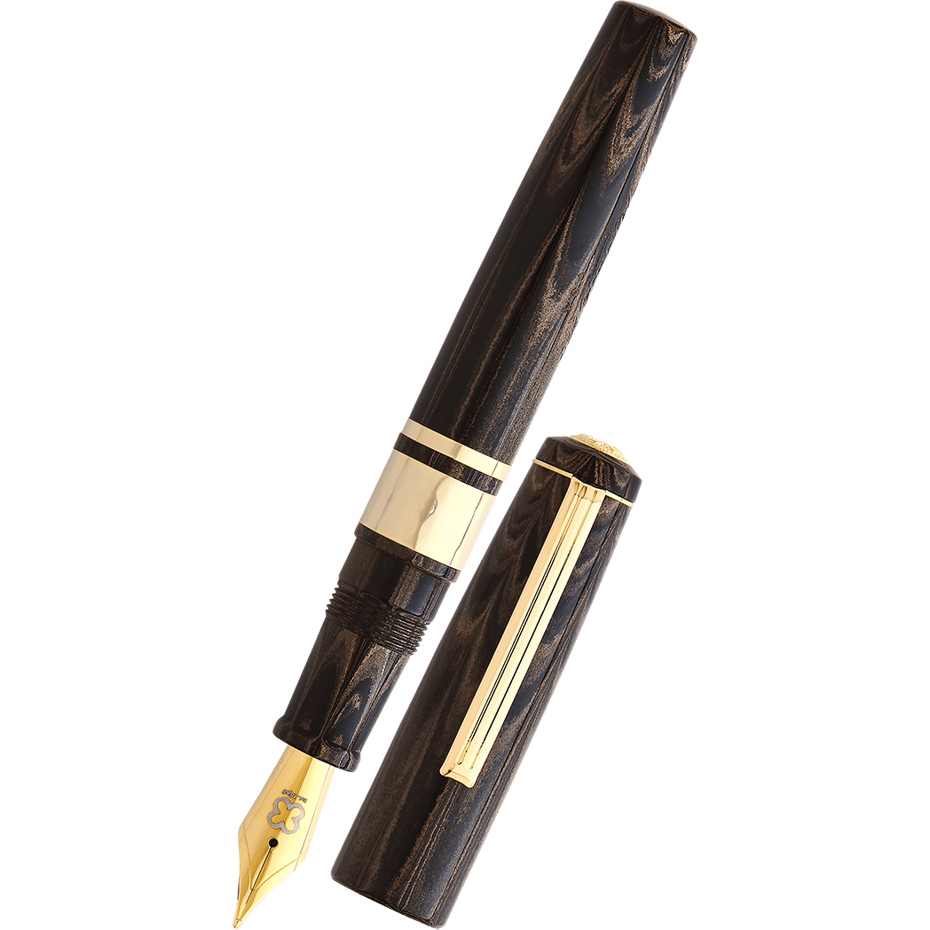 Varsity Disposable Fountain Pen, Medium Point, Black Barrel/Purple Ink  (Pack of 6)
