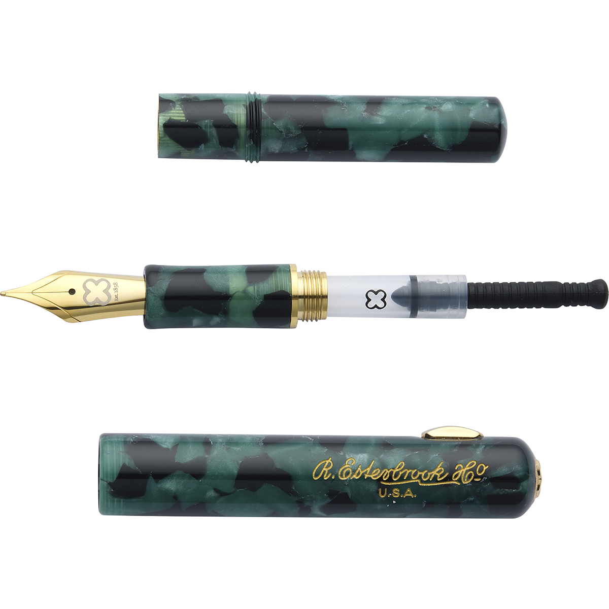 Esterbrook Niblet Fountain Pen - Evergreen - Gold Trim