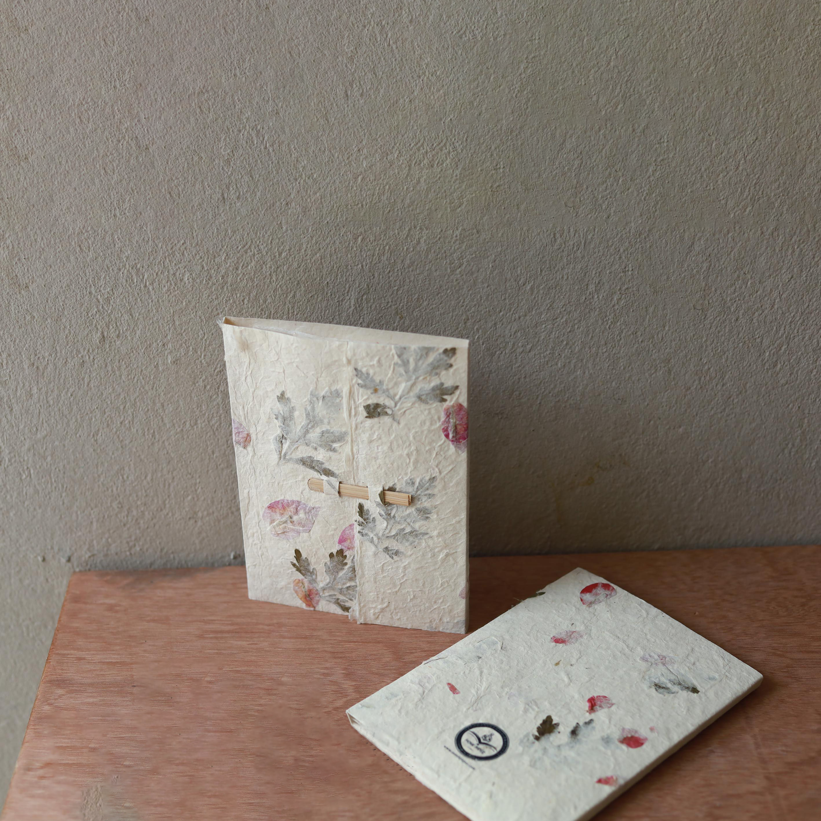 Monk Paper Lokta Stationery Writing Set - Bougainvillea & Mugwort-Pen Boutique Ltd
