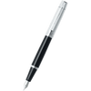 Sheaffer 300 Fountain Pen - Glossy Black Chrome Cap - Pen Boutique Ltd