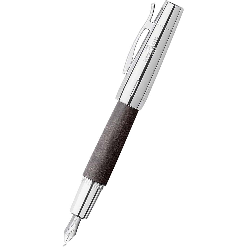 Faber-Castell Design E-Motion Fountain Pen - Pear Wood - Black-Pen Boutique Ltd