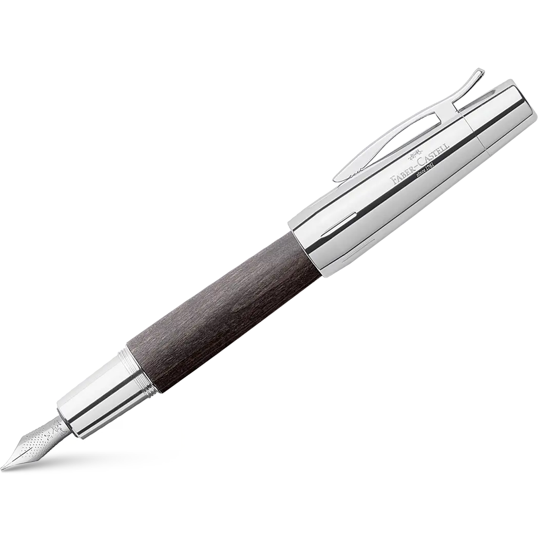Faber-Castell Design E-Motion Fountain Pen - Pear Wood - Black-Pen Boutique Ltd