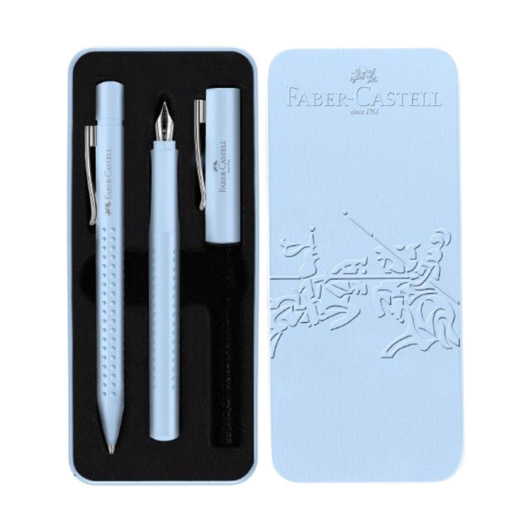 Faber-Castell Grip 2010 Stylo Plume Bleu Ciel Largeur F - Écriture Douce & Confortable