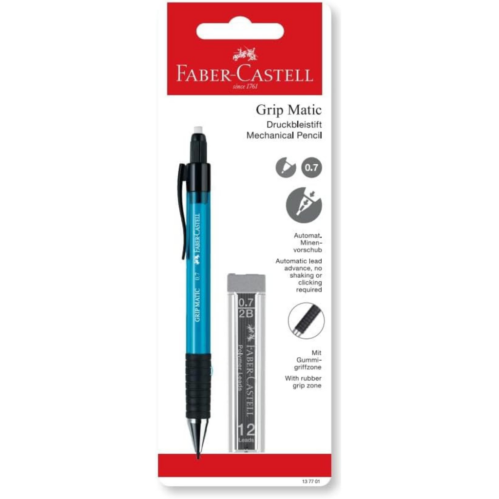 Faber-Castell Grip Matic Mechanical Pencil 0.7mm Blue-Pen Boutique Ltd