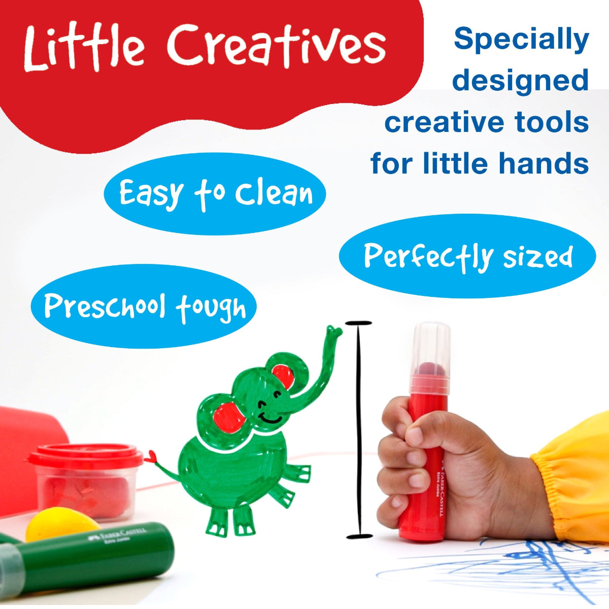Faber-Castell Little Creatives 6 Easy Grip Finger Crayons