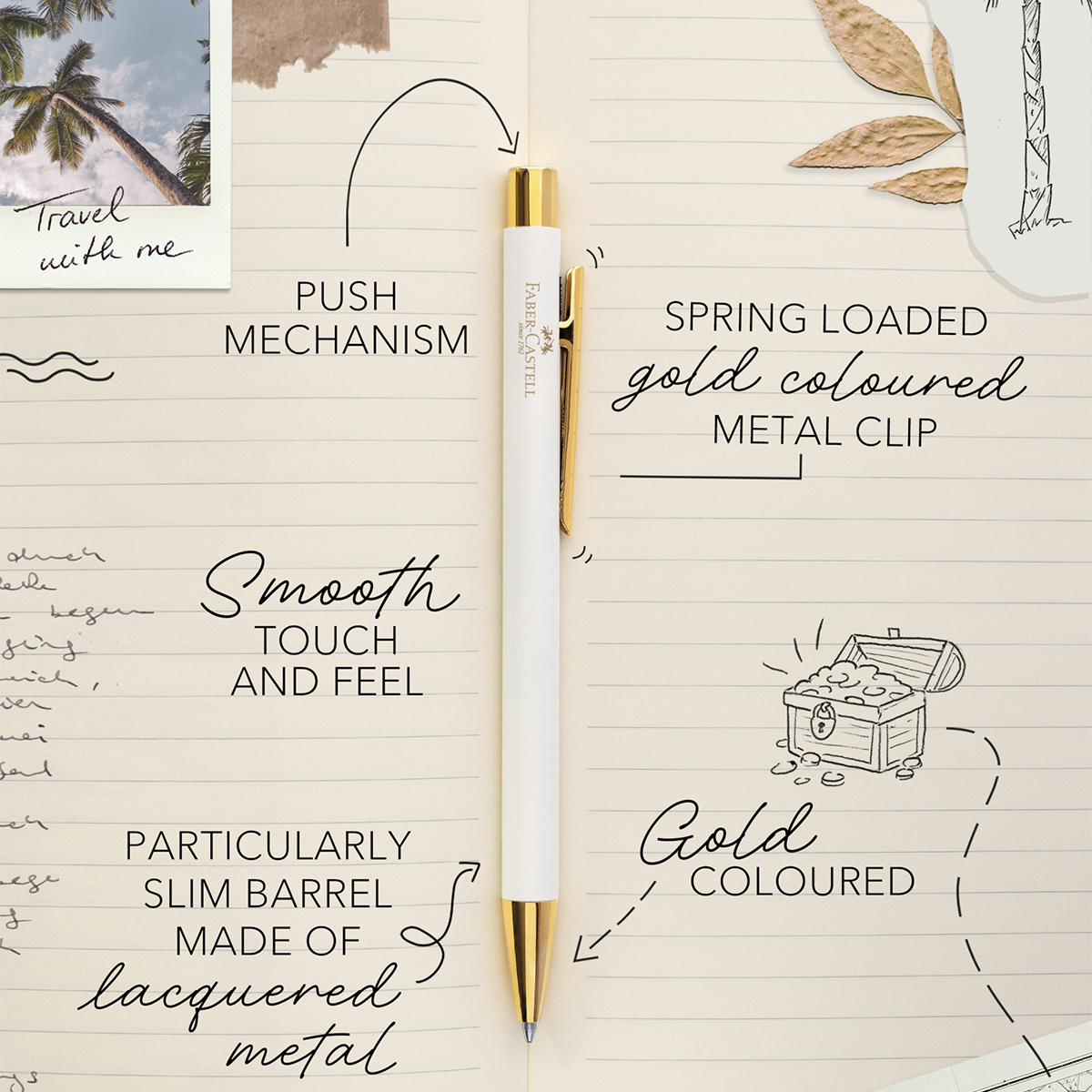 Faber-Castell NEO Slim Ballpoint Pen - Marshmallow (Limited Edition) Faber-Castell