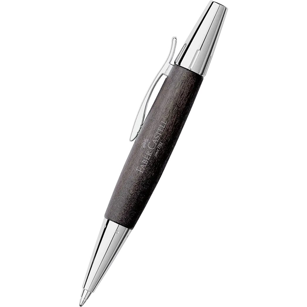 Faber-Castell Pearwood Barrel Black E-motion Ballpoint Pen-Pen Boutique Ltd
