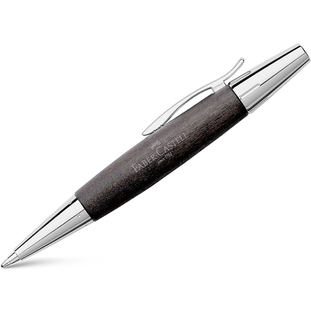 Faber-Castell Pearwood Barrel Black E-motion Ballpoint Pen-Pen Boutique Ltd