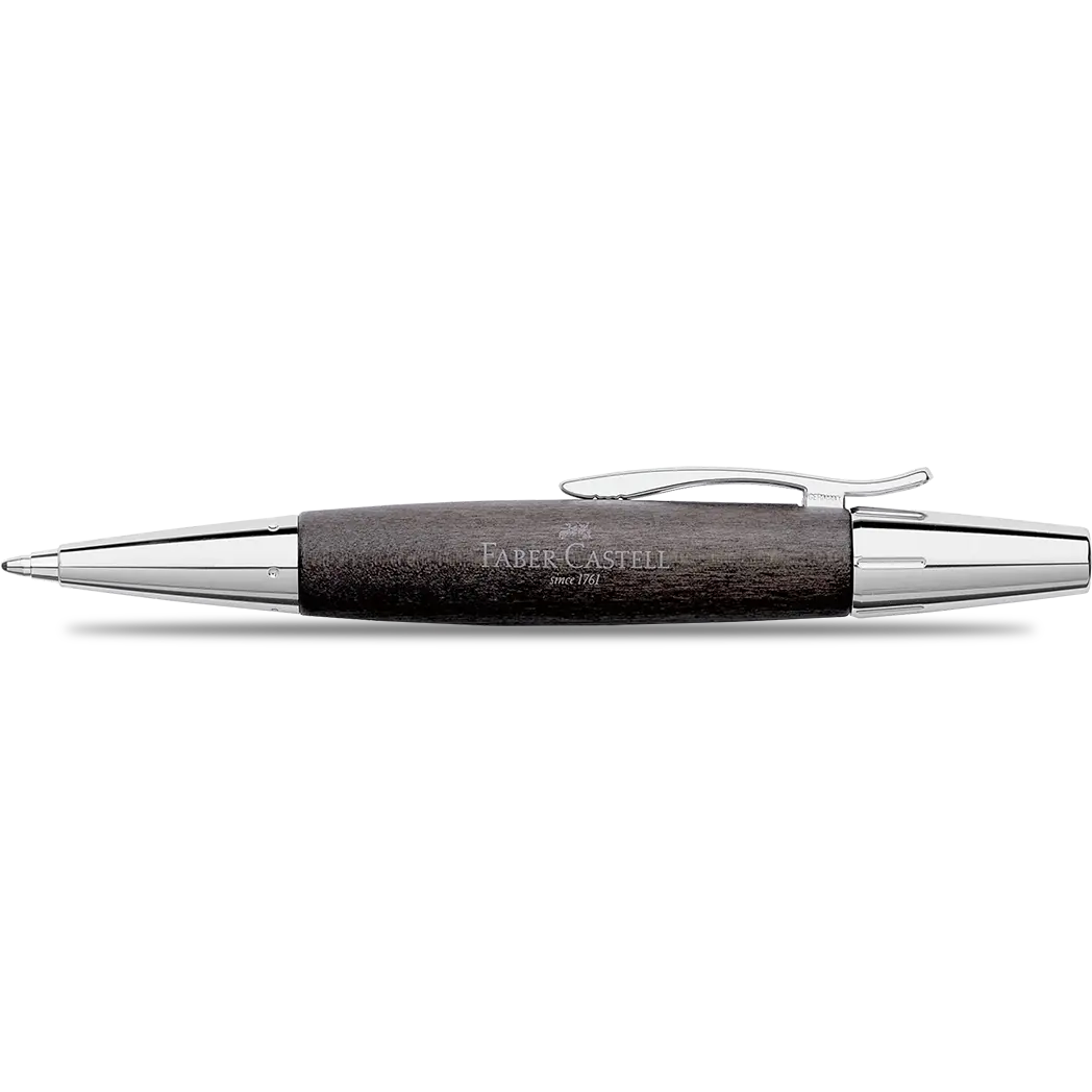 Faber-Castell Pearwood Barrel Black E-motion Ballpoint Pen-Pen Boutique Ltd