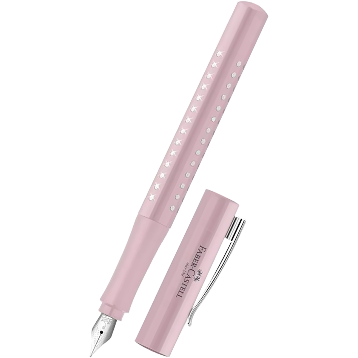 Faber-Castell Grip Fountain Pen - Sparkle Rose-Pen Boutique Ltd
