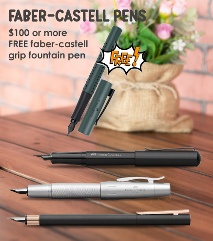 Faber-castell pens $100 or more - FREE faber-castell grip fountain pen