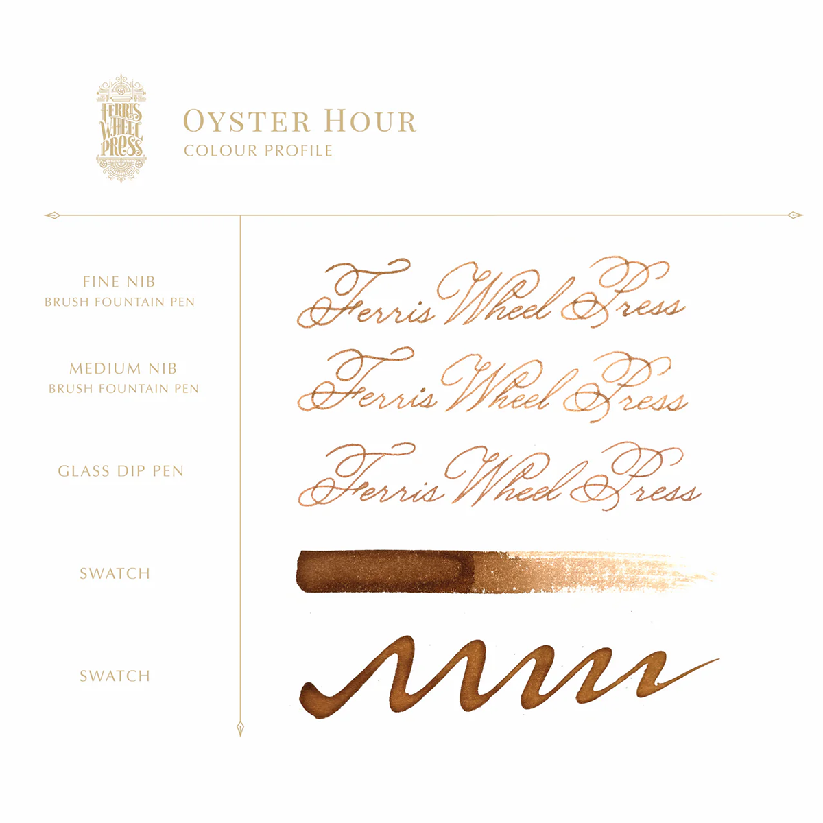 Ferris Wheel Press Ink Bottle - Oyster Hour - 38ml-Pen Boutique Ltd