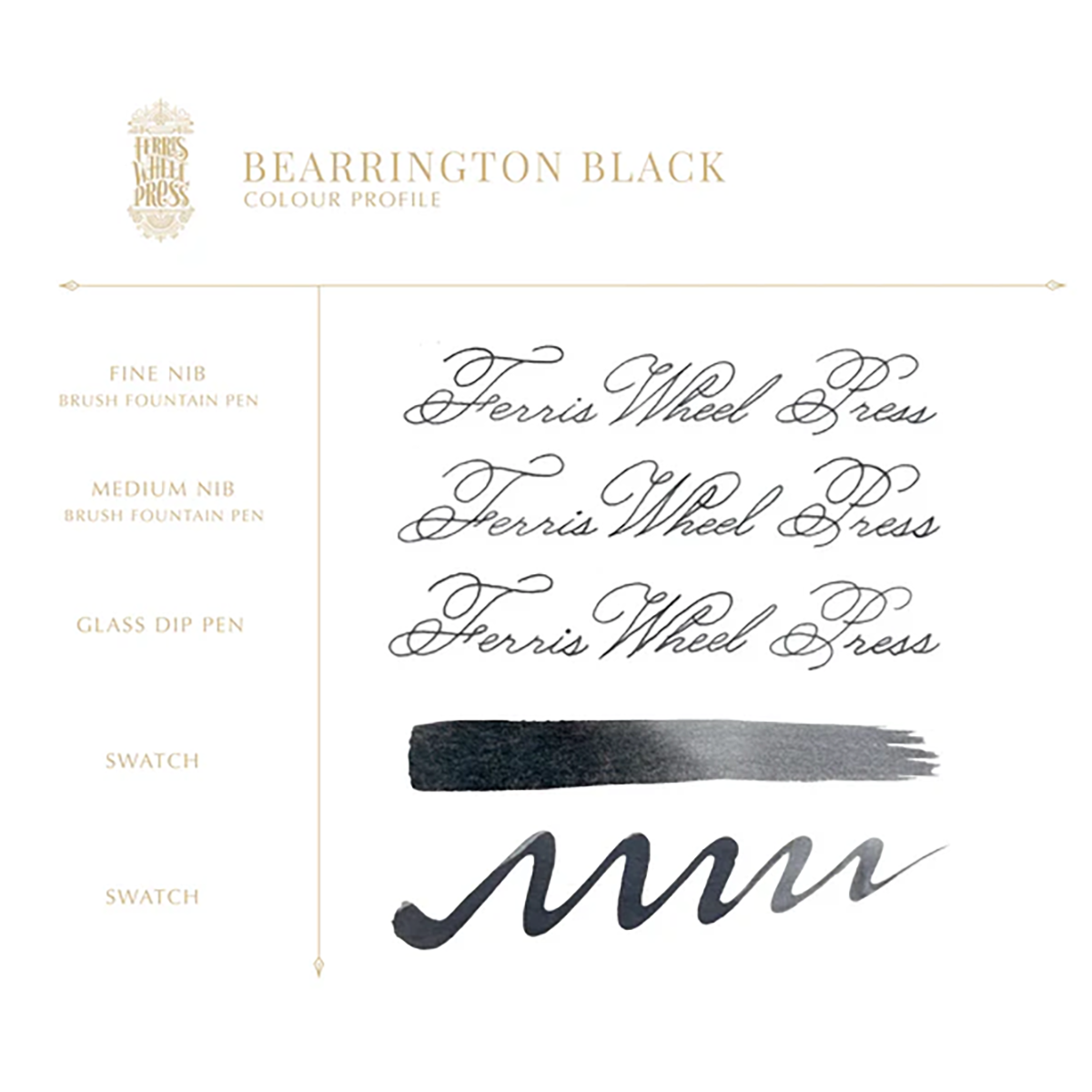 Ferris Wheel Press Ink Bottle - Bearrington Black - 38ml-Pen Boutique Ltd