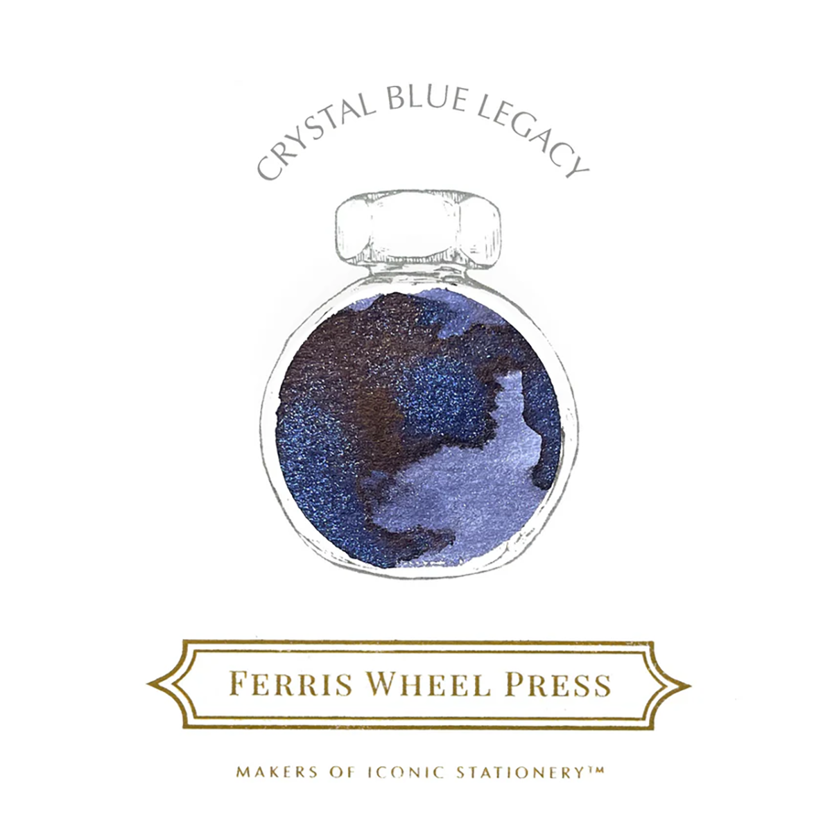 Ferris Wheel Press Ink Bottle - Crystal Blue Legacy - 38ml-Pen Boutique Ltd
