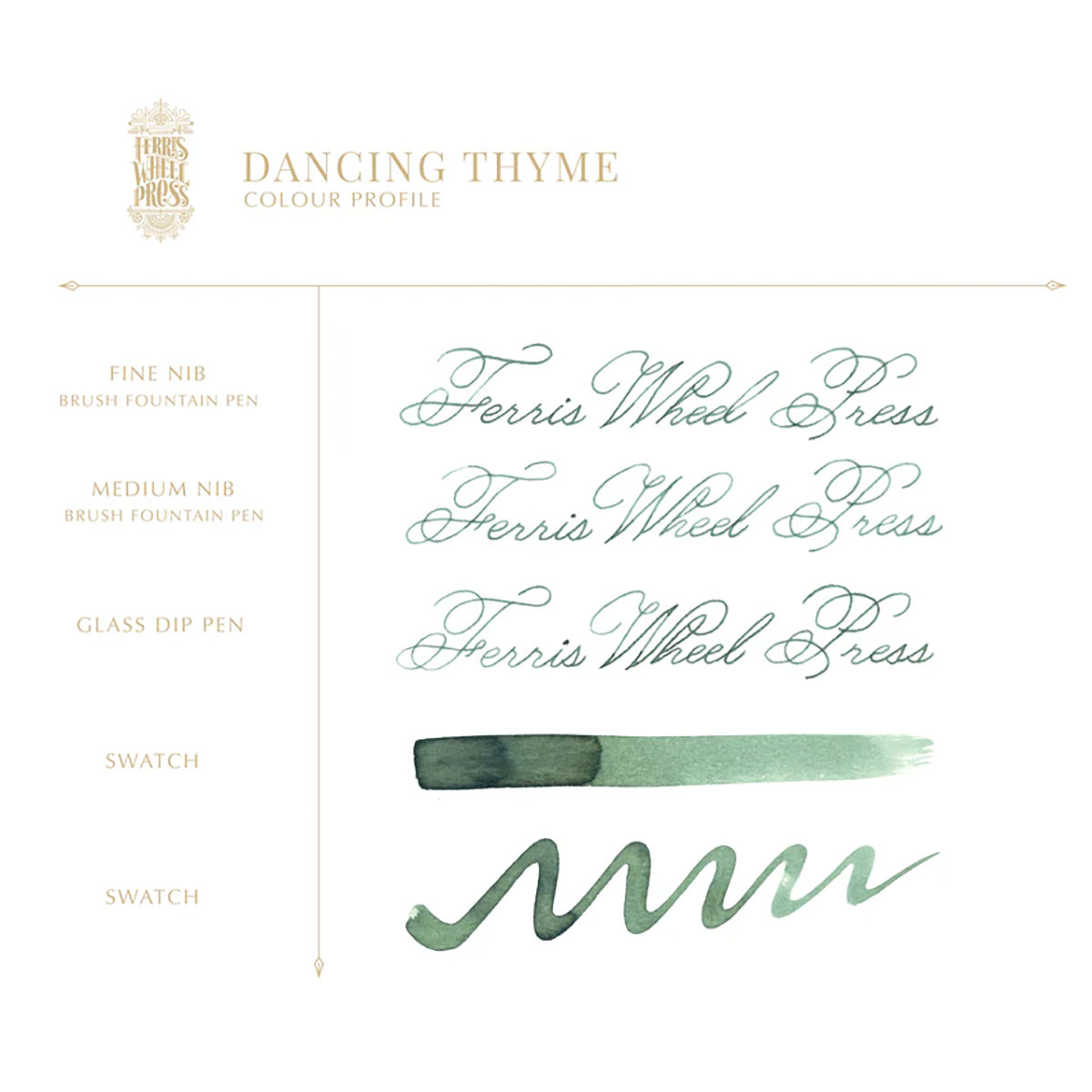 Ferris Wheel Press Ink Bottle - Dancing Thyme - 38ml-Pen Boutique Ltd