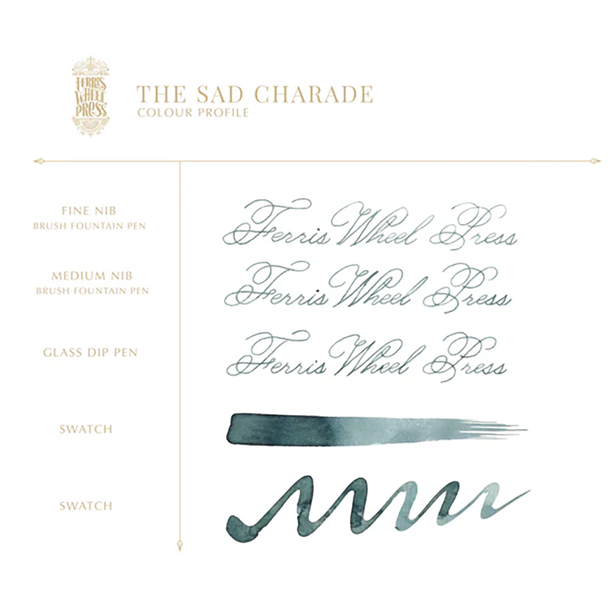 Ferris Wheel Press Ink Bottle - The Sad Charade - 38ml-Pen Boutique Ltd