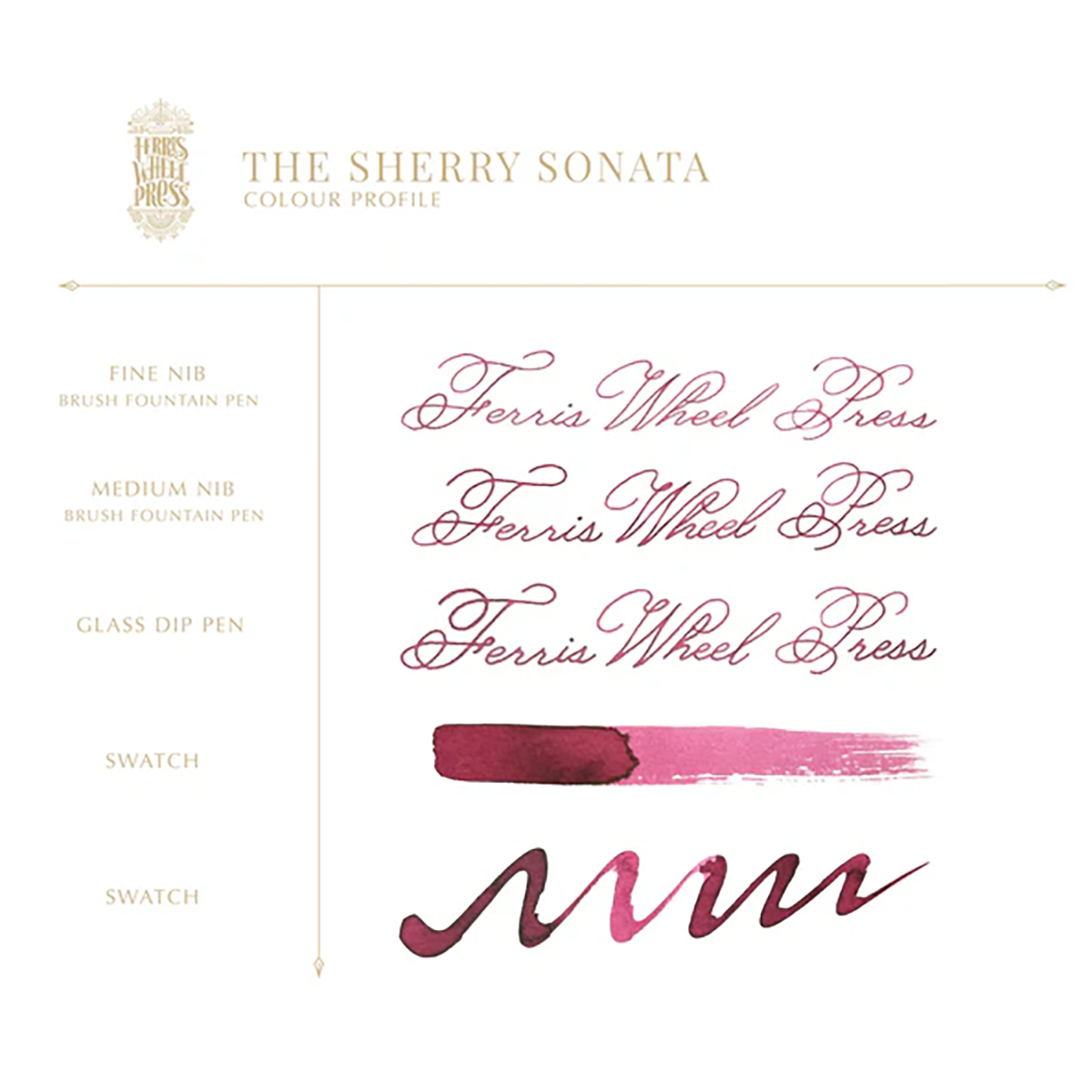 Ferris Wheel Press Ink Bottle - The Sherry Sonata - 38ml-Pen Boutique Ltd