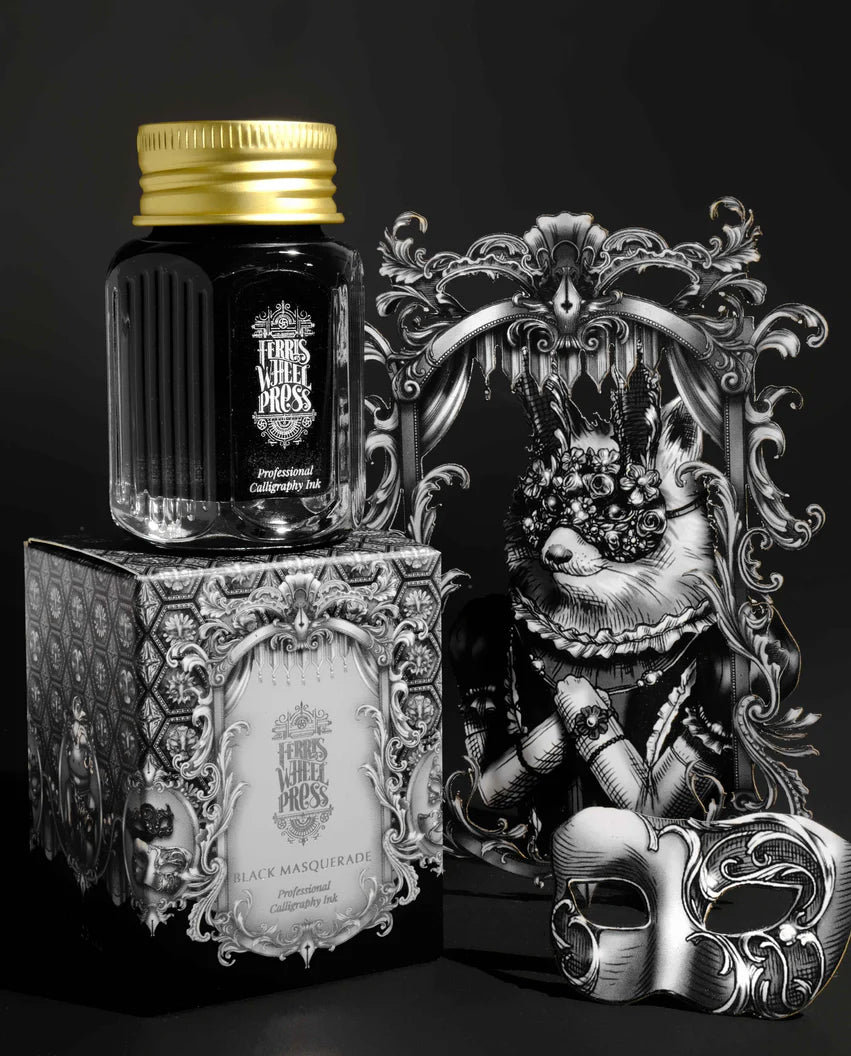 Ferris Wheel Press 28ml Calligraphy Ink - Black Masquerade-Pen Boutique Ltd