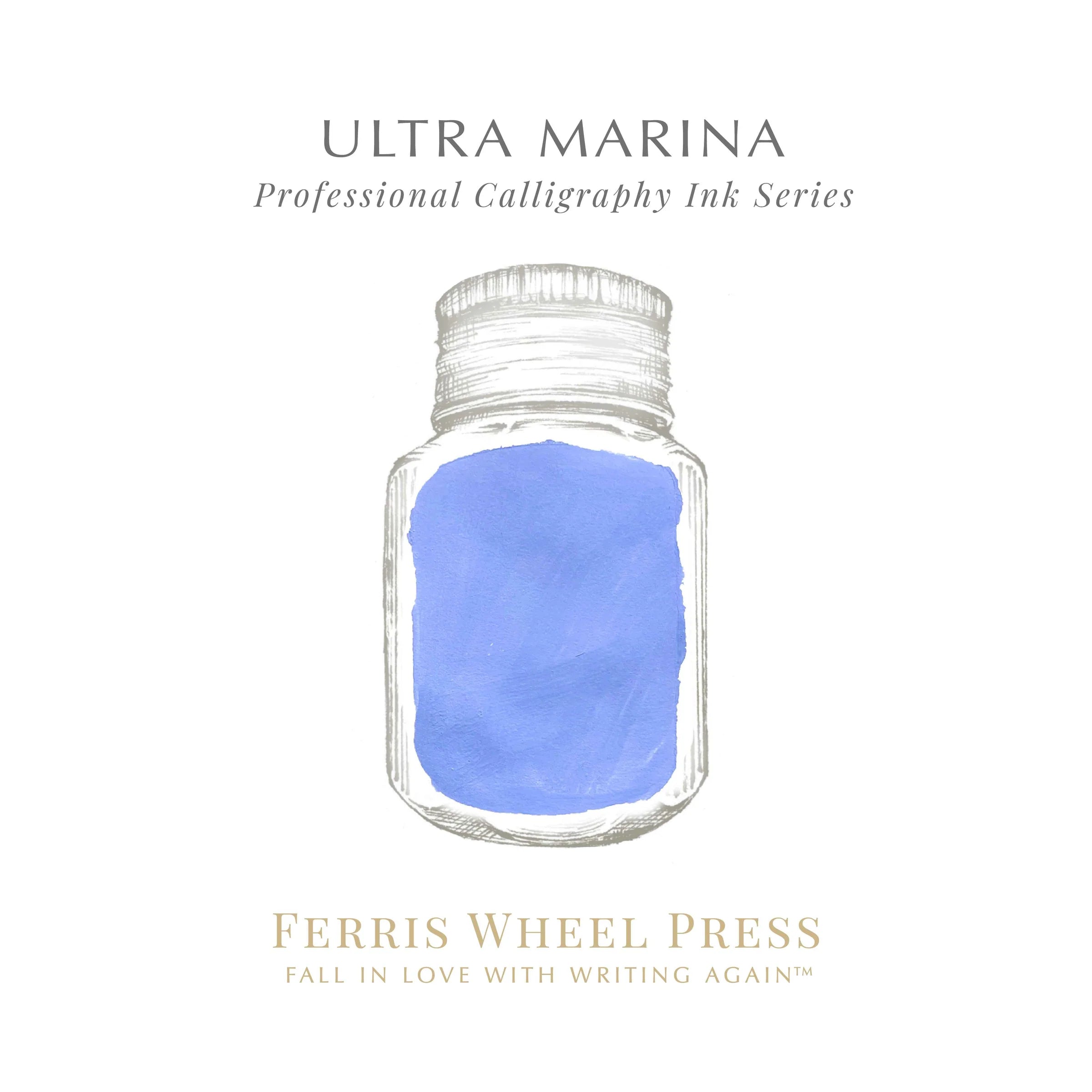 Ferris Wheel Press 28ml Calligraphy Ink - Ultra Marina - Pen Boutique Ltd