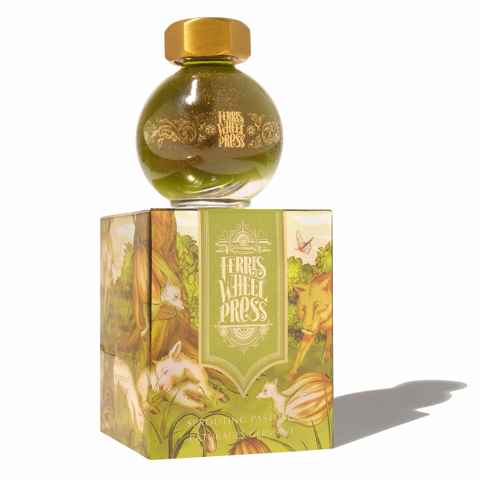 Ferris Wheel Press FerriTales Bestiary Ink Bottle - Sprouting Pastures - 20ml-Pen Boutique Ltd