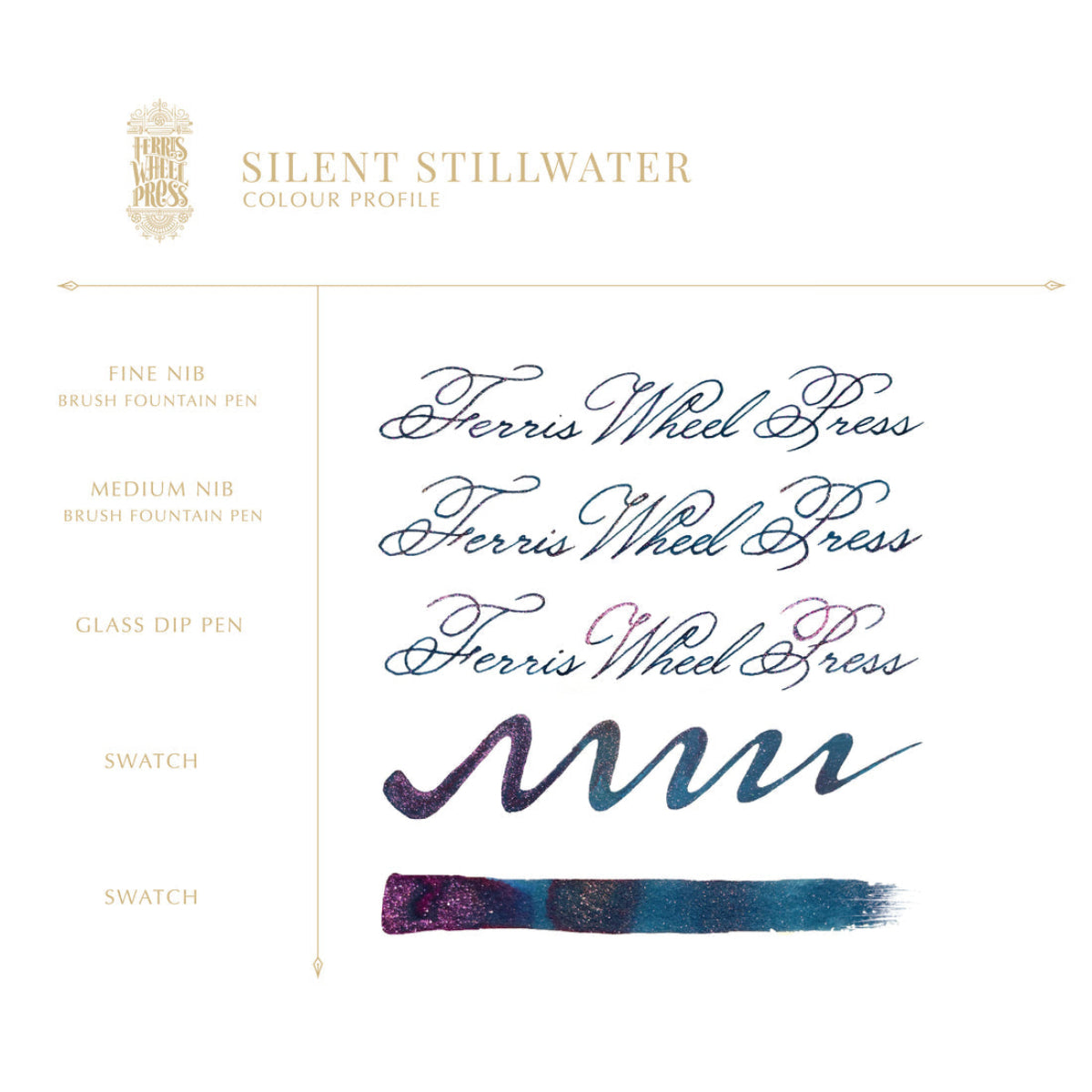 Ferris Wheel Press FerriTales The Book of Knights Ink Bottle - Silent Stillwater - 20ml